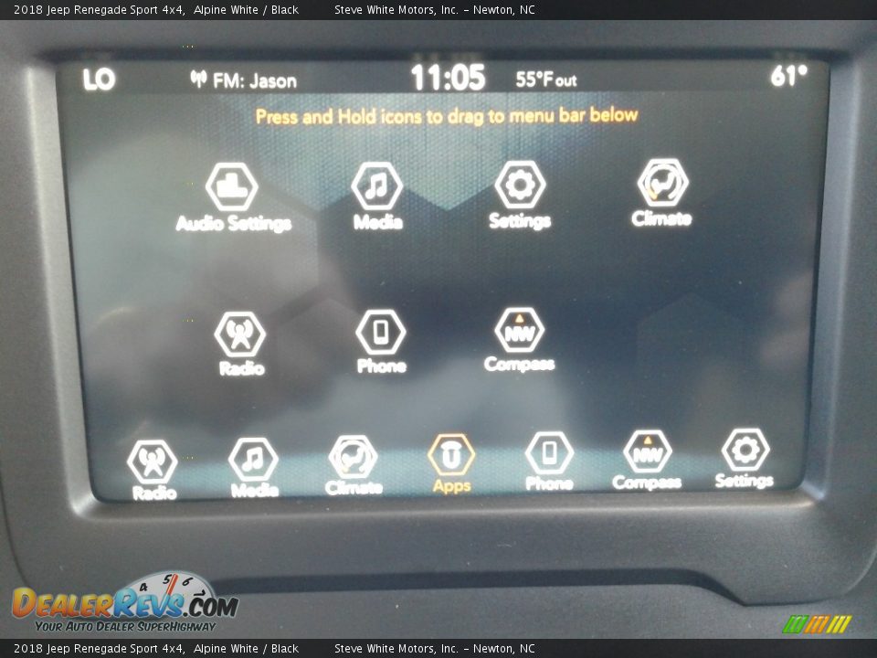 2018 Jeep Renegade Sport 4x4 Alpine White / Black Photo #23