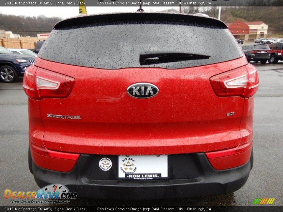 2013 Kia Sportage EX AWD Signal Red / Black Photo #4