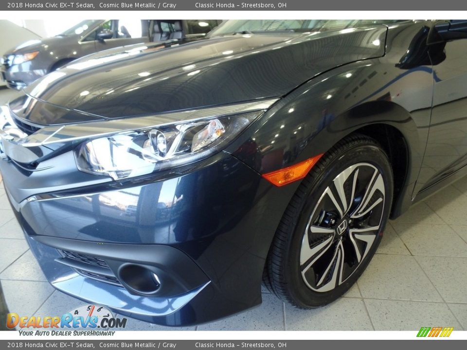 2018 Honda Civic EX-T Sedan Cosmic Blue Metallic / Gray Photo #6