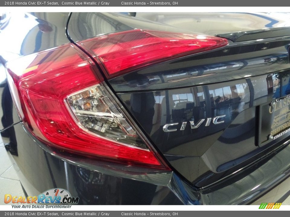 2018 Honda Civic EX-T Sedan Cosmic Blue Metallic / Gray Photo #8