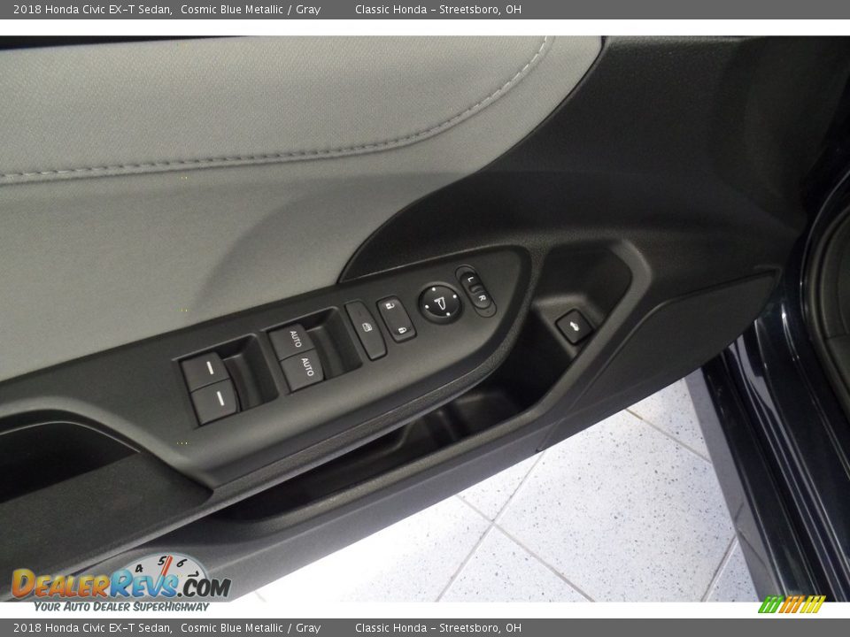 2018 Honda Civic EX-T Sedan Cosmic Blue Metallic / Gray Photo #13
