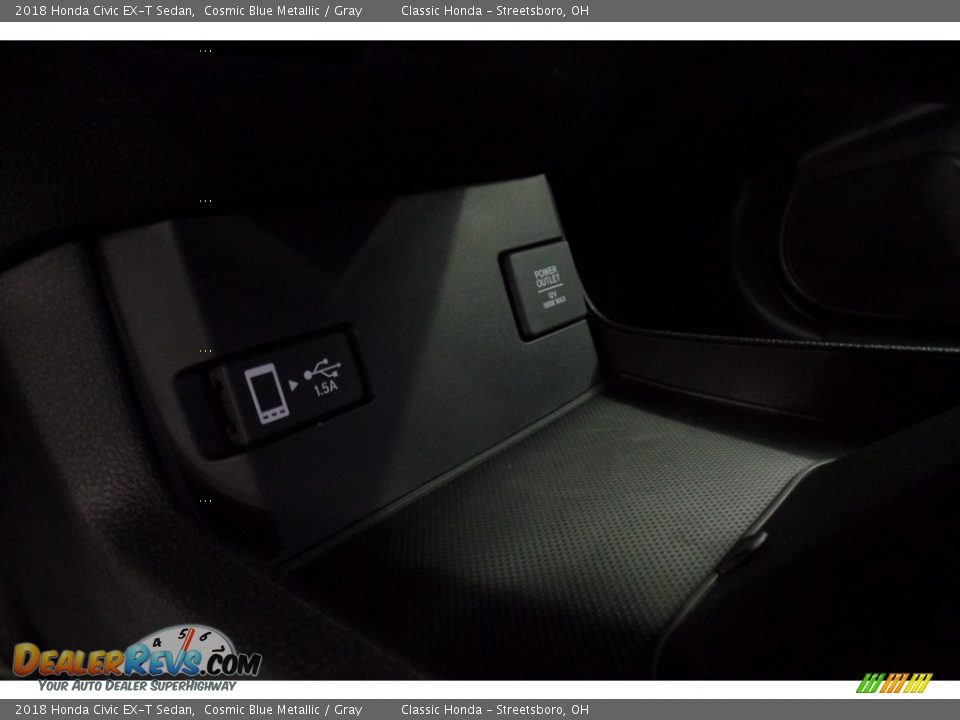 2018 Honda Civic EX-T Sedan Cosmic Blue Metallic / Gray Photo #24
