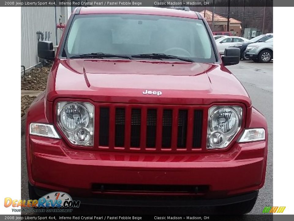 2008 Jeep Liberty Sport 4x4 Inferno Red Crystal Pearl / Pastel Pebble Beige Photo #2