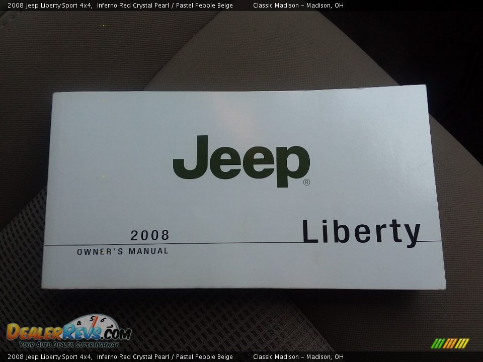 2008 Jeep Liberty Sport 4x4 Inferno Red Crystal Pearl / Pastel Pebble Beige Photo #19
