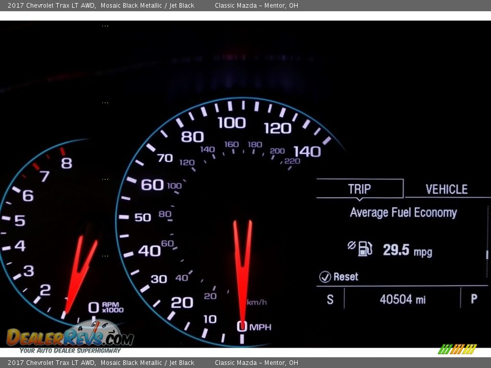 2017 Chevrolet Trax LT AWD Mosaic Black Metallic / Jet Black Photo #7