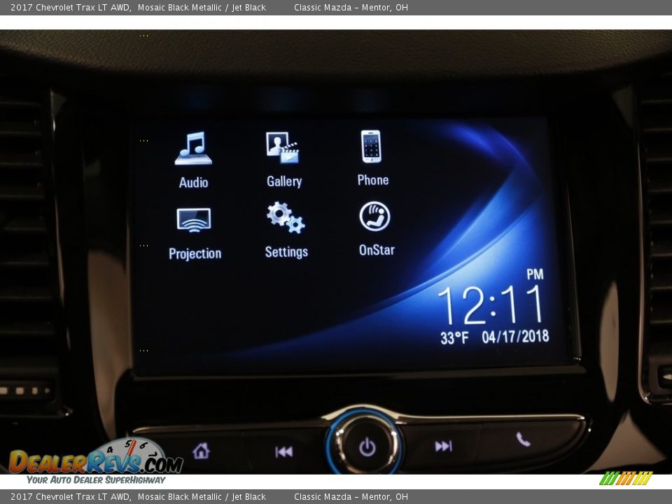 2017 Chevrolet Trax LT AWD Mosaic Black Metallic / Jet Black Photo #9