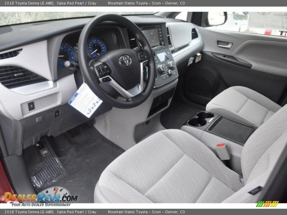 Gray Interior - 2018 Toyota Sienna LE AWD Photo #5