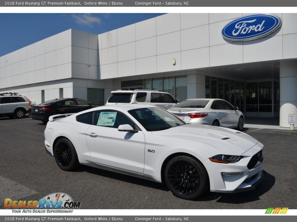 Front 3/4 View of 2018 Ford Mustang GT Premium Fastback Photo #1