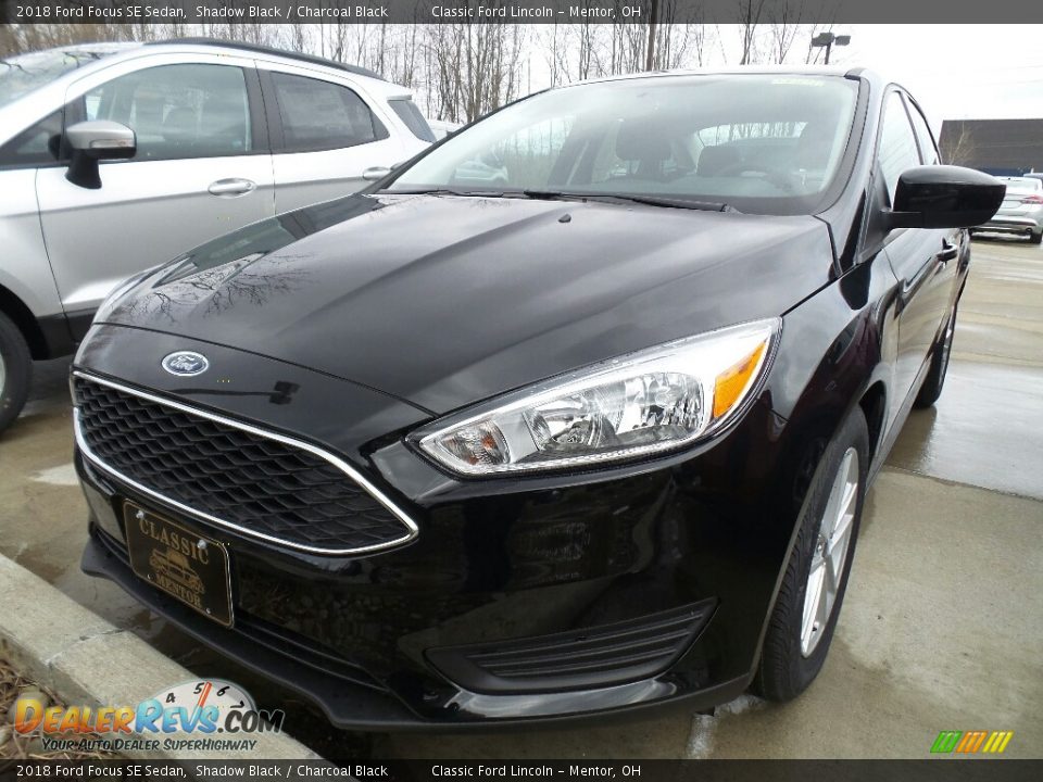 2018 Ford Focus SE Sedan Shadow Black / Charcoal Black Photo #1