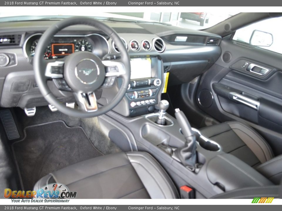 2018 Ford Mustang GT Premium Fastback Oxford White / Ebony Photo #7