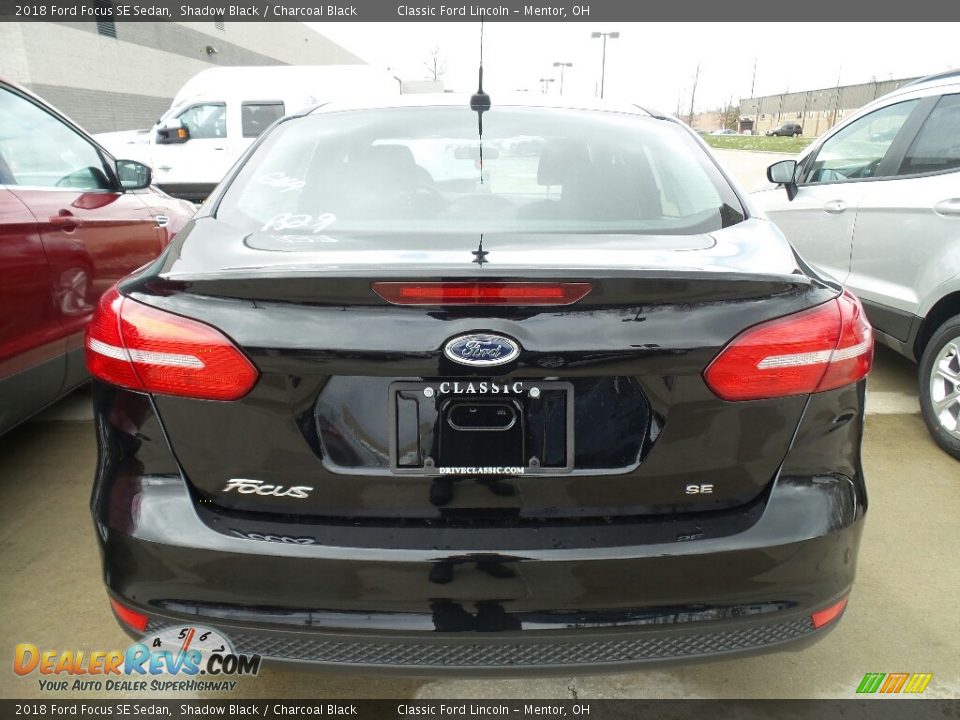 2018 Ford Focus SE Sedan Shadow Black / Charcoal Black Photo #4