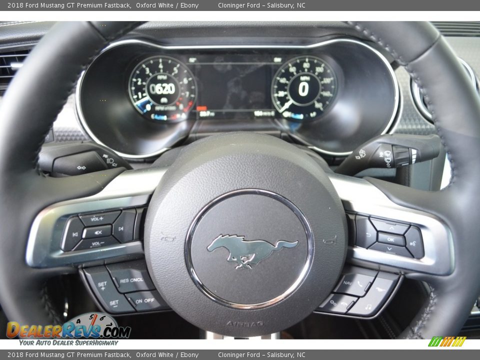 2018 Ford Mustang GT Premium Fastback Oxford White / Ebony Photo #15