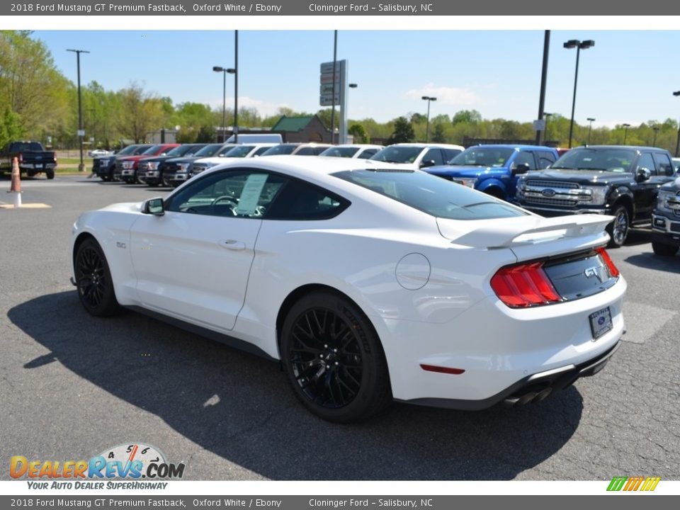 2018 Ford Mustang GT Premium Fastback Oxford White / Ebony Photo #18