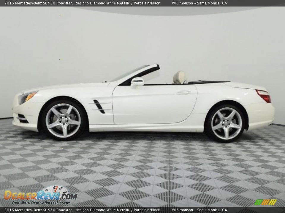 2016 Mercedes-Benz SL 550 Roadster designo Diamond White Metallic / Porcelain/Black Photo #6