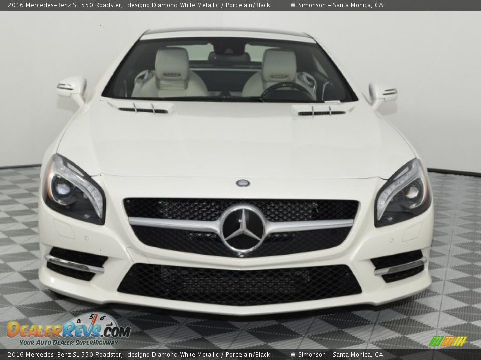 2016 Mercedes-Benz SL 550 Roadster designo Diamond White Metallic / Porcelain/Black Photo #8