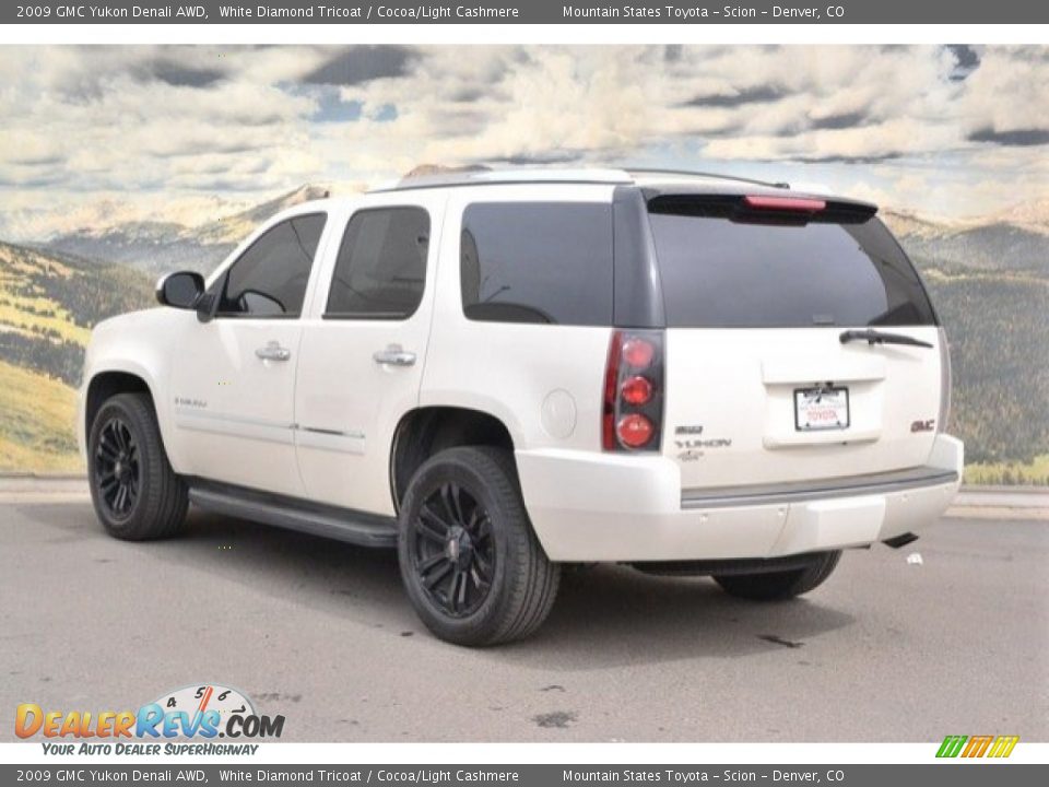 2009 GMC Yukon Denali AWD White Diamond Tricoat / Cocoa/Light Cashmere Photo #8