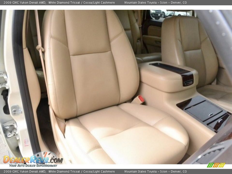 2009 GMC Yukon Denali AWD White Diamond Tricoat / Cocoa/Light Cashmere Photo #18