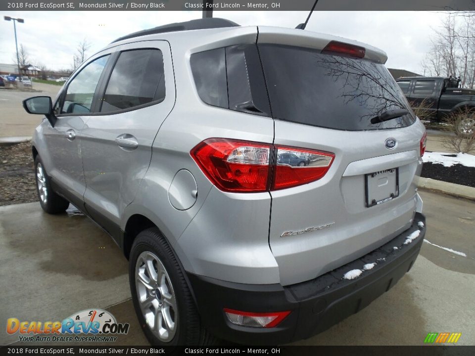 2018 Ford EcoSport SE Moondust Silver / Ebony Black Photo #3