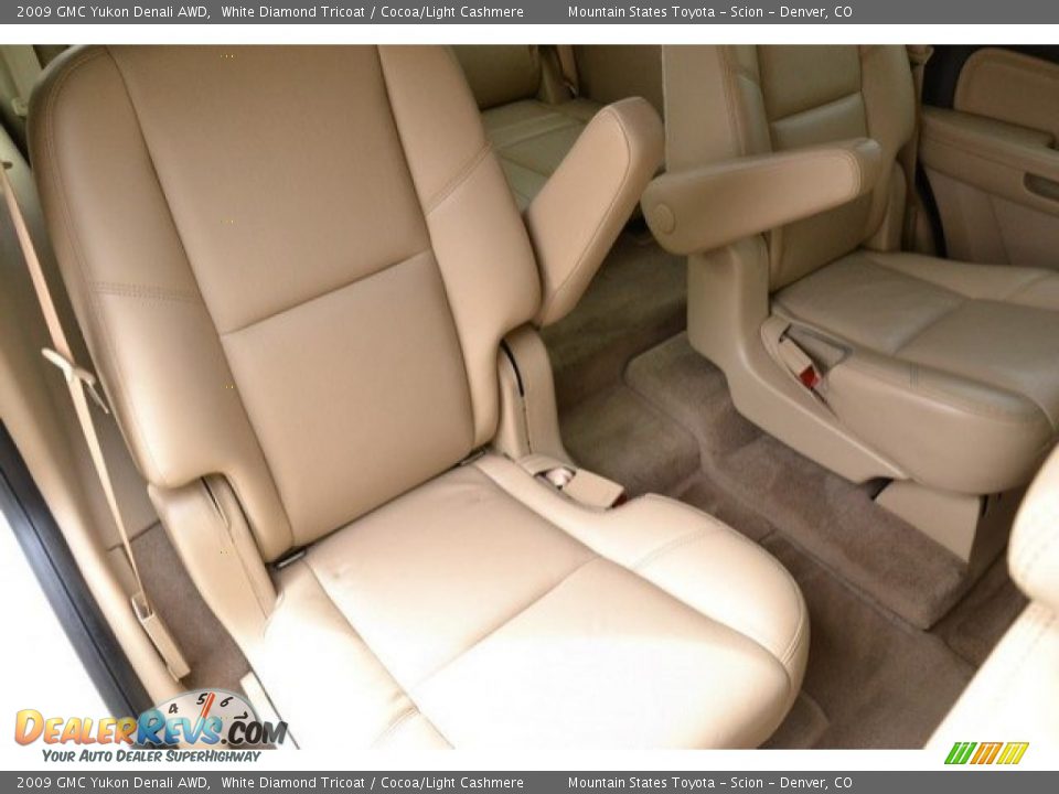 2009 GMC Yukon Denali AWD White Diamond Tricoat / Cocoa/Light Cashmere Photo #23