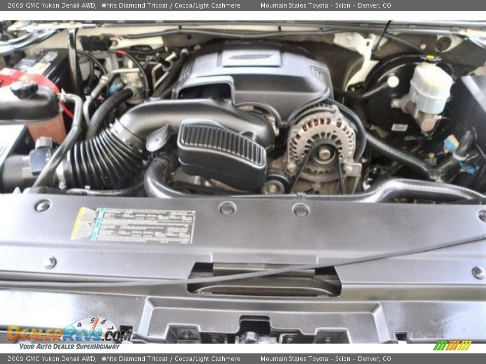 2009 GMC Yukon Denali AWD White Diamond Tricoat / Cocoa/Light Cashmere Photo #28