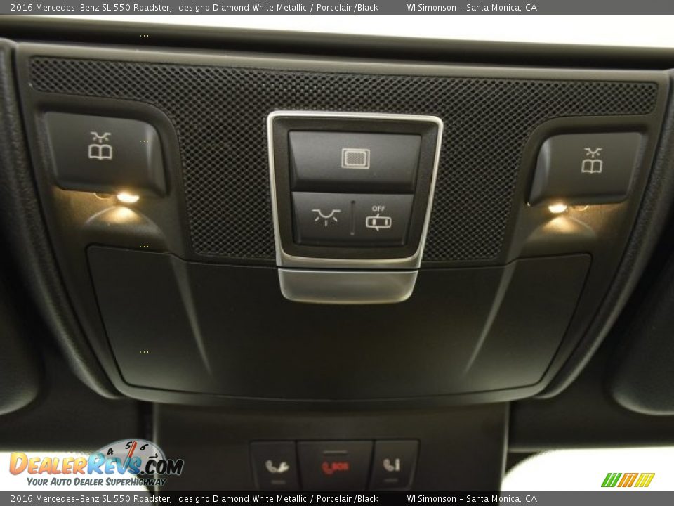 2016 Mercedes-Benz SL 550 Roadster designo Diamond White Metallic / Porcelain/Black Photo #36