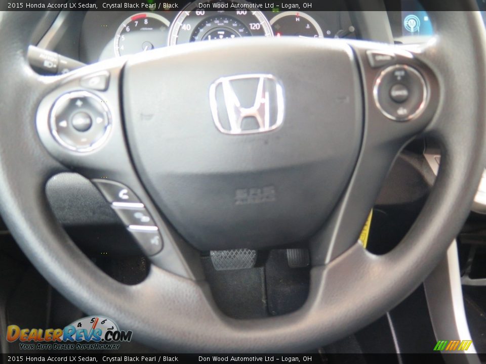 2015 Honda Accord LX Sedan Crystal Black Pearl / Black Photo #12