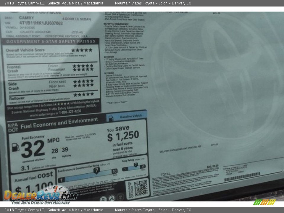 2018 Toyota Camry LE Galactic Aqua Mica / Macadamia Photo #9