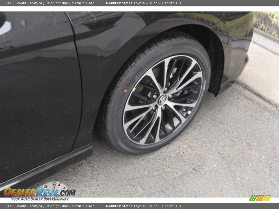 2018 Toyota Camry SE Midnight Black Metallic / Ash Photo #19