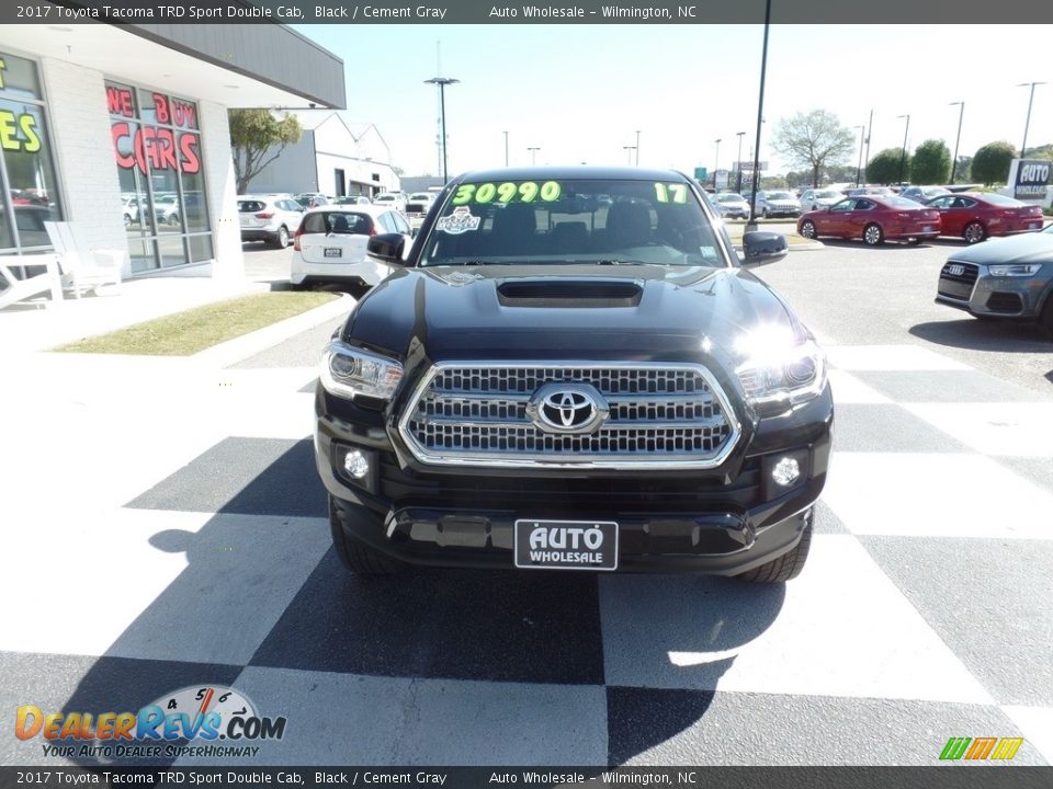 2017 Toyota Tacoma TRD Sport Double Cab Black / Cement Gray Photo #2