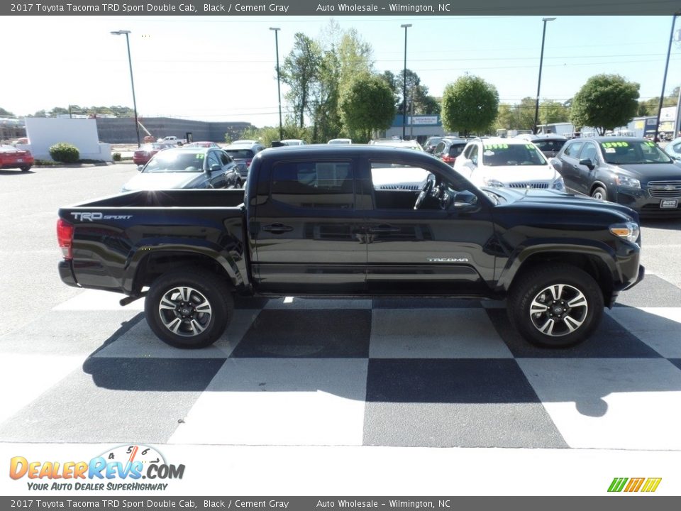 2017 Toyota Tacoma TRD Sport Double Cab Black / Cement Gray Photo #3