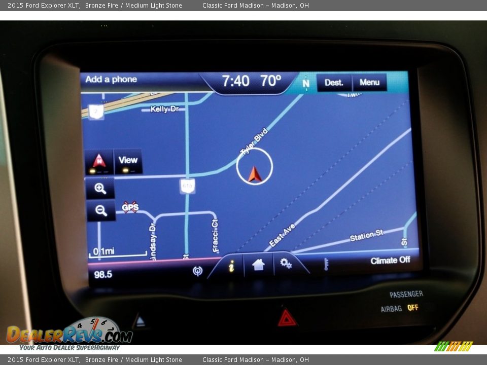 2015 Ford Explorer XLT Bronze Fire / Medium Light Stone Photo #12