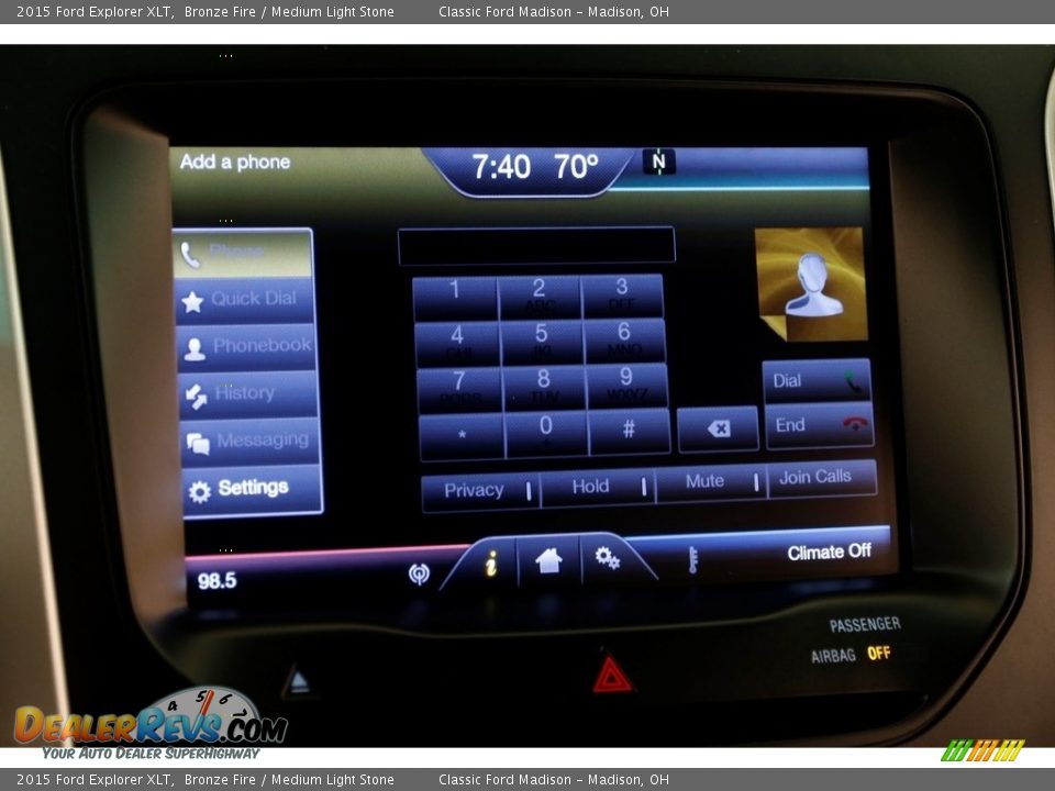 2015 Ford Explorer XLT Bronze Fire / Medium Light Stone Photo #13