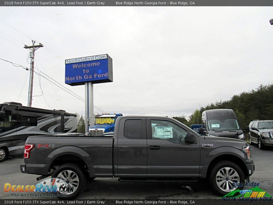 2018 Ford F150 STX SuperCab 4x4 Lead Foot / Earth Gray Photo #6