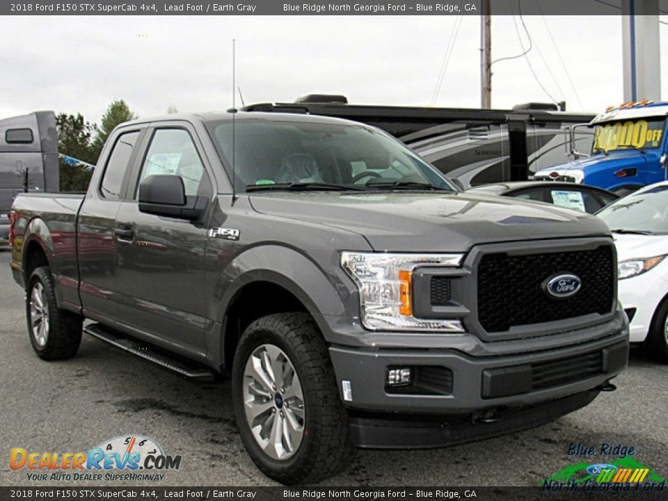 2018 Ford F150 STX SuperCab 4x4 Lead Foot / Earth Gray Photo #7