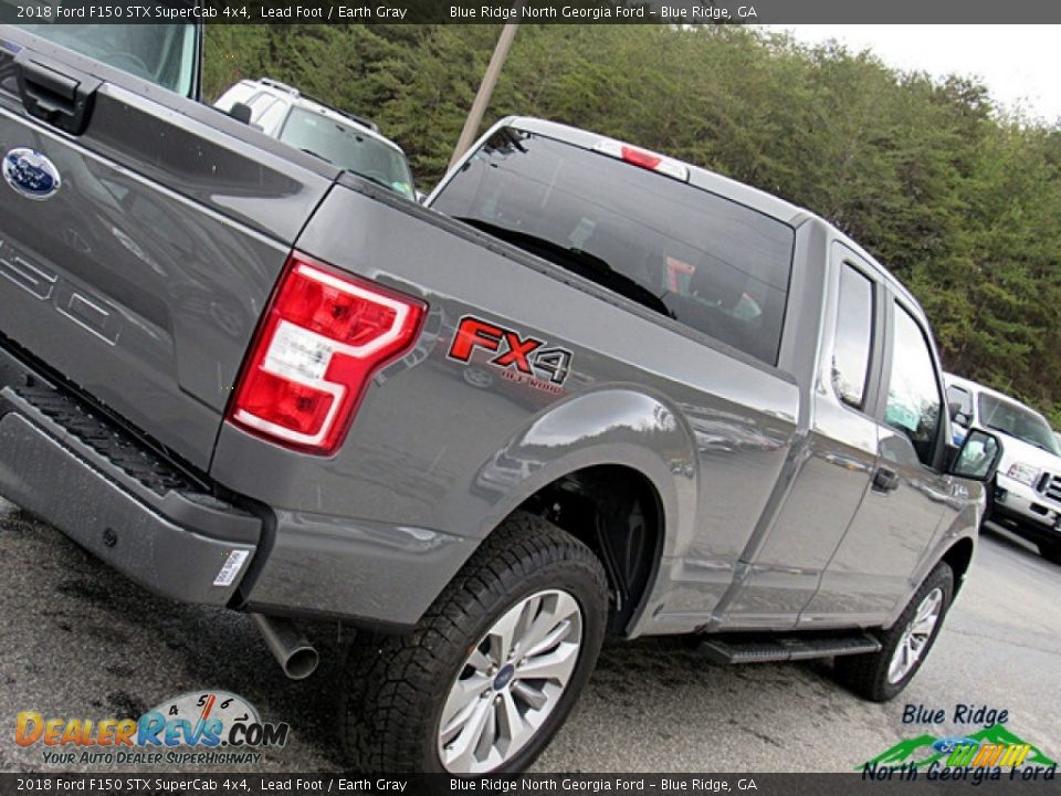 2018 Ford F150 STX SuperCab 4x4 Lead Foot / Earth Gray Photo #32