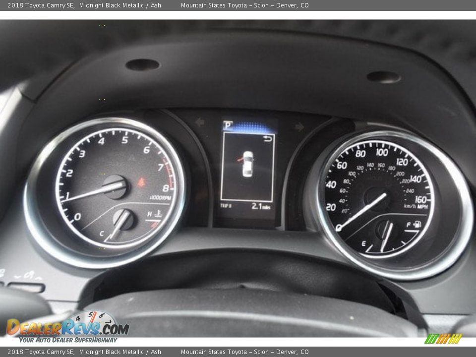 2018 Toyota Camry SE Midnight Black Metallic / Ash Photo #28