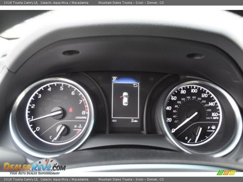 2018 Toyota Camry LE Galactic Aqua Mica / Macadamia Photo #24