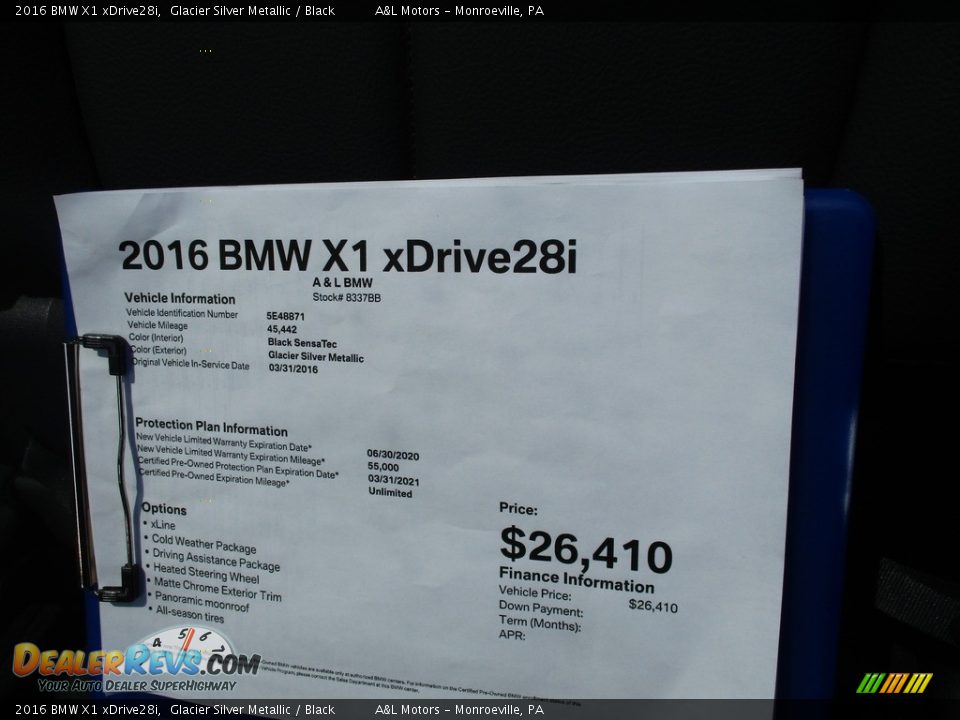 2016 BMW X1 xDrive28i Glacier Silver Metallic / Black Photo #12