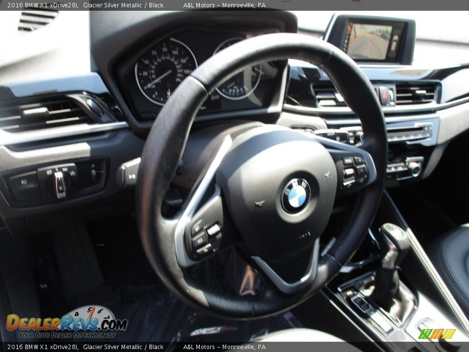 2016 BMW X1 xDrive28i Glacier Silver Metallic / Black Photo #15