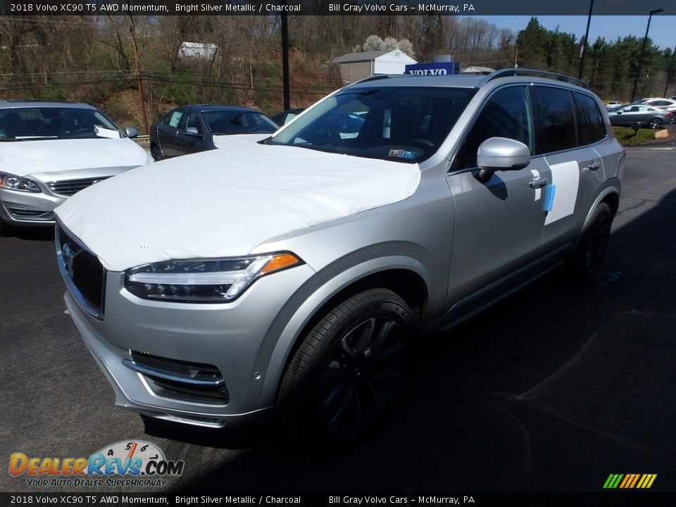 2018 Volvo XC90 T5 AWD Momentum Bright Silver Metallic / Charcoal Photo #5