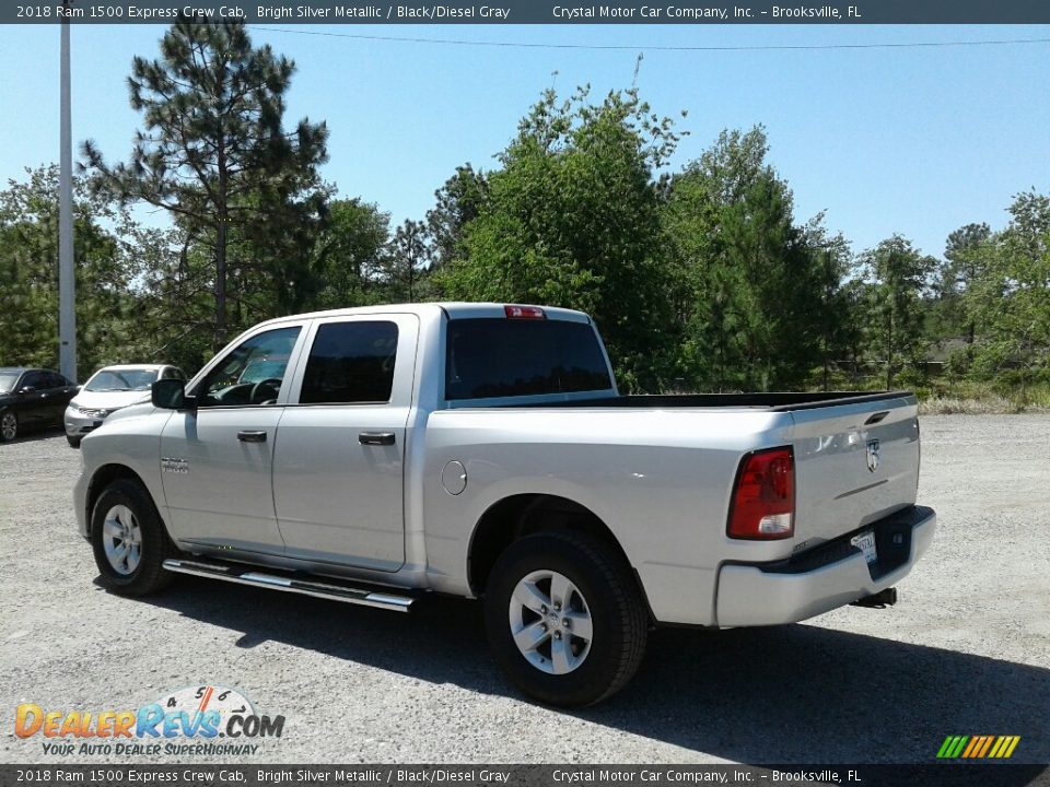 2018 Ram 1500 Express Crew Cab Bright Silver Metallic / Black/Diesel Gray Photo #3