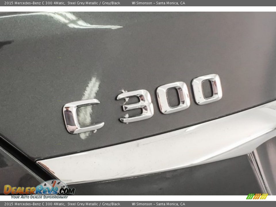 2015 Mercedes-Benz C 300 4Matic Steel Grey Metallic / Grey/Black Photo #25