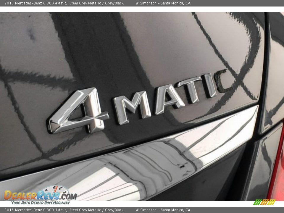 2015 Mercedes-Benz C 300 4Matic Steel Grey Metallic / Grey/Black Photo #26