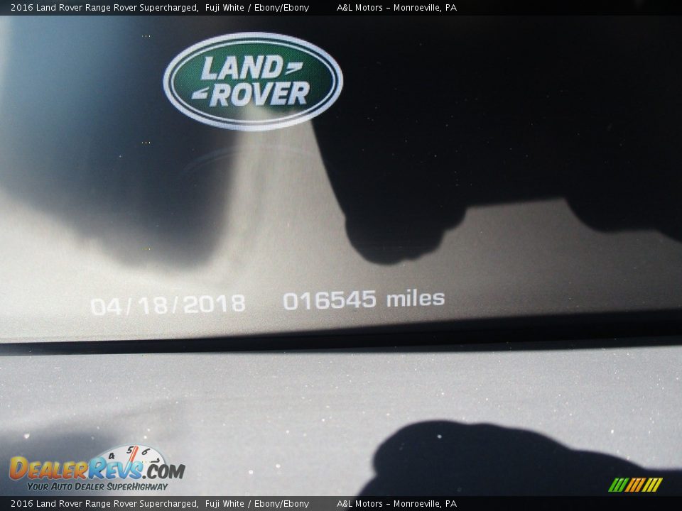 2016 Land Rover Range Rover Supercharged Fuji White / Ebony/Ebony Photo #20