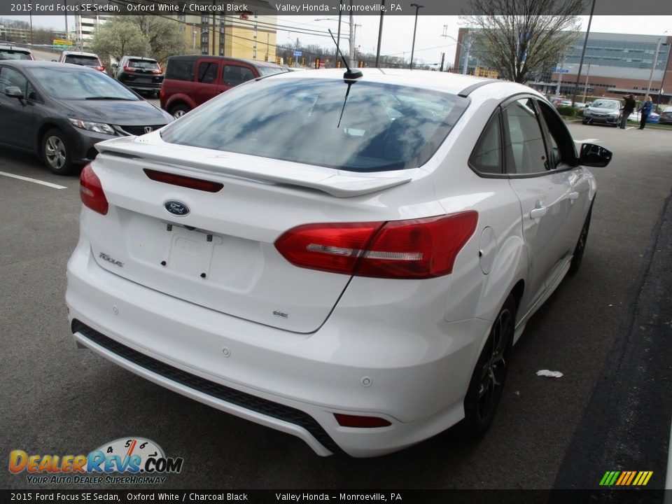 2015 Ford Focus SE Sedan Oxford White / Charcoal Black Photo #5