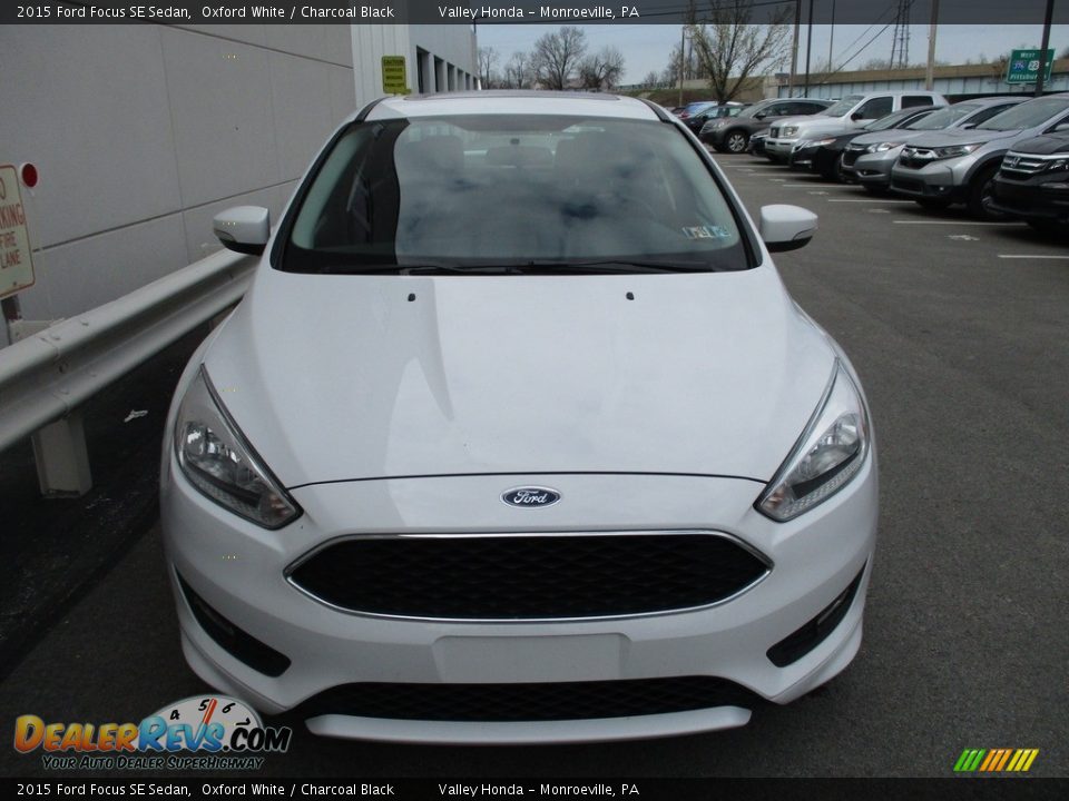 2015 Ford Focus SE Sedan Oxford White / Charcoal Black Photo #9