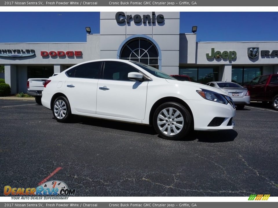 2017 Nissan Sentra SV Fresh Powder White / Charcoal Photo #1
