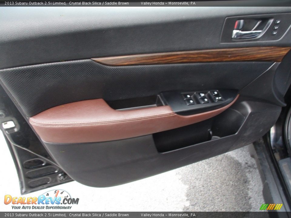 2013 Subaru Outback 2.5i Limited Crystal Black Silica / Saddle Brown Photo #11