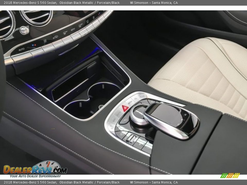 2018 Mercedes-Benz S 560 Sedan Obsidian Black Metallic / Porcelain/Black Photo #7