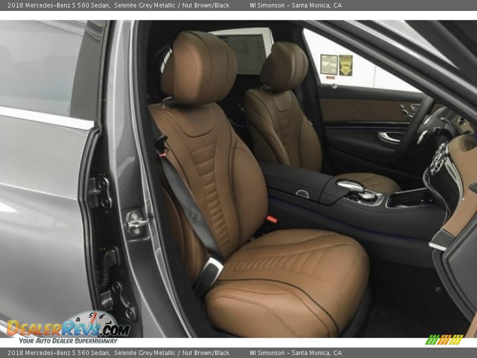 2018 Mercedes-Benz S 560 Sedan Selenite Grey Metallic / Nut Brown/Black Photo #2